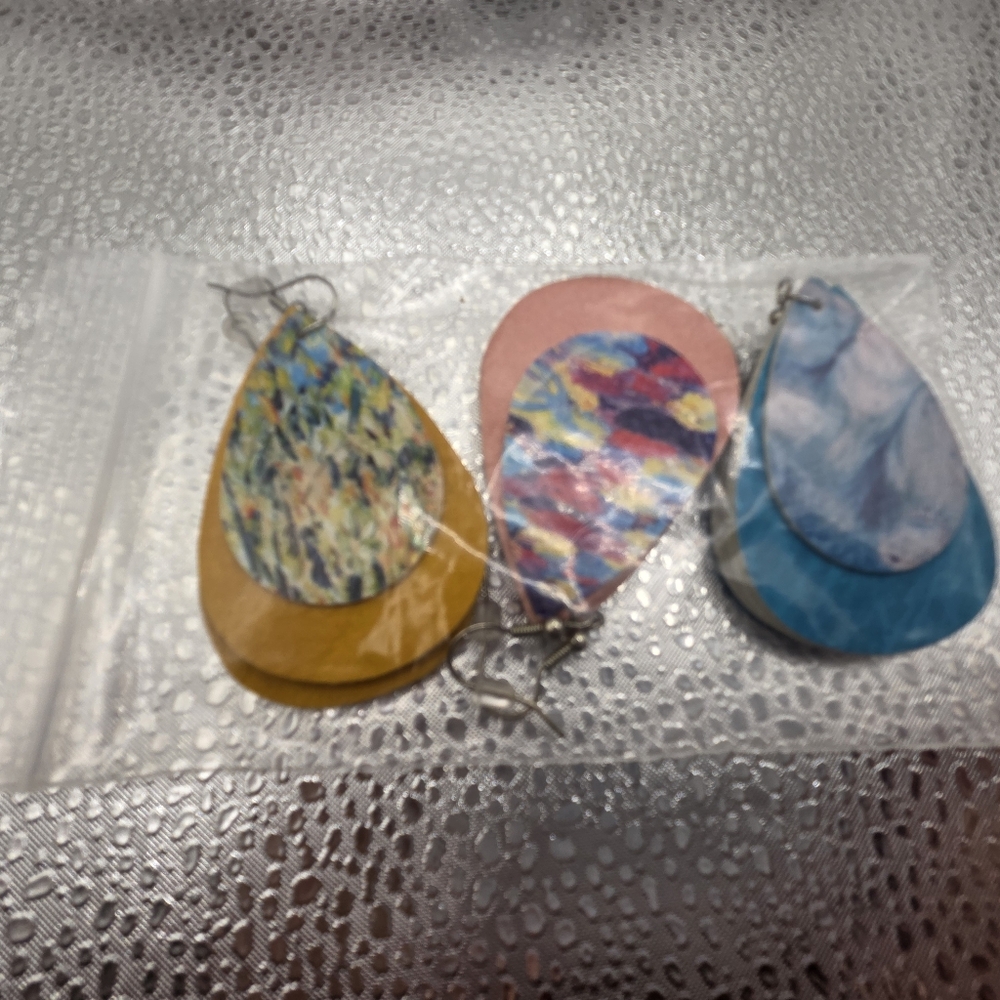 Colorful Teardrop Earrings Set